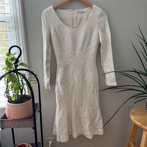 Vintage Oscar de la Renta Ivory Long Sleeve Dress